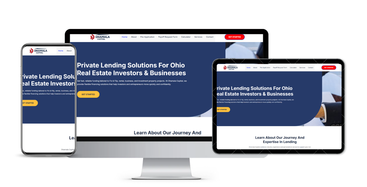 Responsive website design for Dhamala Capital
